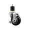 Service Caster 3.5'' Black Poly Swivel 1-7/8'' Expanding Stem Caster with Brake SCC-EX20S3514-PPUB-BLK-TLB-178 - alternate 1
